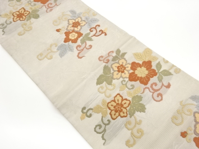 JAPANESE FUKURO OBI FOR SUMMER / WOVEN ARABESQUE
